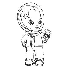 coloring page: Gil's Coloring from Little Children Monster High