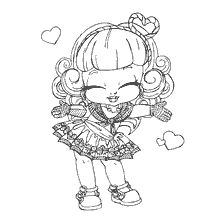 coloring page: The Little Cupid of the Monster High