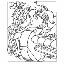 coloriage: Coloriage Ours Gummy avec un goblin et un personnage