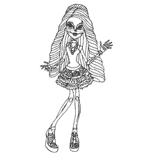coloring page: Skelita Calaveras in coloring