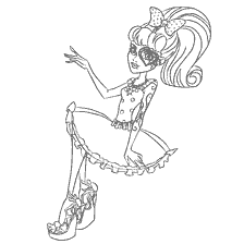 coloring page: Coloring of the Operett character from Monster High