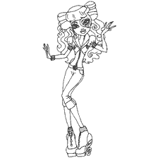 coloring page: Coloring Operett from Monster High
