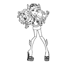 coloring page: Coloring character Laguna Blue from Monster High