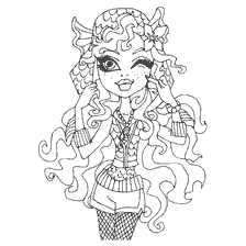 coloring page: Coloring of Laguna Blue, daughter of the sea monster