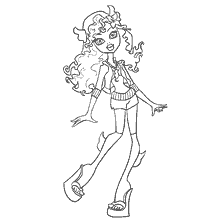 coloring page: Laguna Blue from Monster High on Coloring
