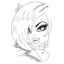 coloring page: Charming Face by Claudine Wolf of Monster High