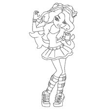 coloring page: Character Coloring by Claudine Wolf from Monster High