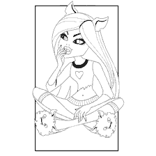 coloring page: Claudine Woolf of Monster High in colouring