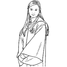 coloring page: Coloring Zhou Chang from the Harry Potter series