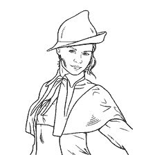 coloring page: Coloring by Fleur Delacour from Harry Potter