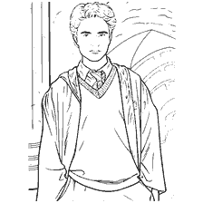 coloring page: Coloring Cedric Diggory from the Harry Potter Universe