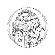 coloring page: Drawing of the Hagrid Forester from Harry Potter