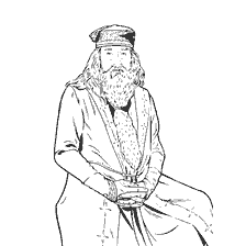 coloring page: Coloring by Albus Dumbledore from Harry Potter