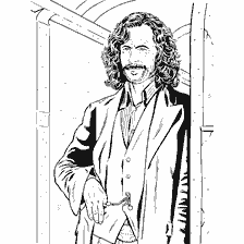 coloring page: Coloring by Sirius Black from the Harry Potter Universe