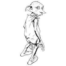 coloring page: Coloring of the character Dobby from Harry Potter