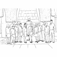 coloring page: The Dumbledore Squad of Harry Potter