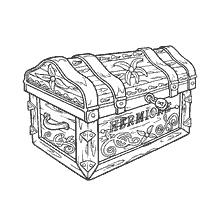 coloring page: Coloring Hermione's Chest from Harry Potter