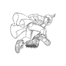 coloring page: Harry Potter falls from broomstick