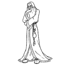 coloring page: Coloring by Albus Dumbledore from Harry Potter