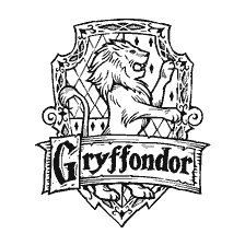 coloring page: Coat of Arms of the Faculty of Griffindor from Harry Potter