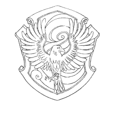 coloring page: Coloring emblem of the faculty of Cogtevran from Harry Potter