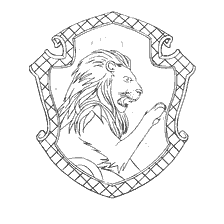 coloring page: Coloring emblem of the faculty of Gryffindor from Harry Potter
