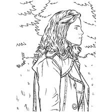 coloring page: Drawing by Hermione Granger from Harry Potter