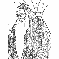 coloring page: Coloring Director Albus Dumbledore of Harry Potter