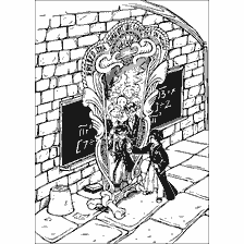 coloring page: The Magic Mirror of Harry Potter