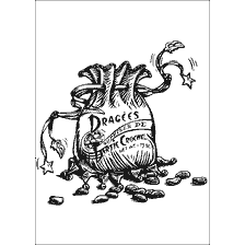 coloring page: A bag of dragees from the world of Harry Potter