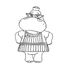 coloriage: L'assistante de Coloring Dottie - l'infirmière de Halley du Dr Plusheva