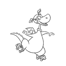 coloriage: Dr. Plusheva: Patins de dragon de Stuffy