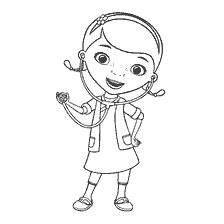 coloriage: Coloration Dr. Plusheva avec phonendoscope