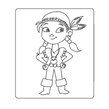 coloring page: Izzy from Jake and the Pirates of Neverland