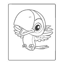 coloring page: Scully's parrot on Jake and Neverland Pirates' coloring book