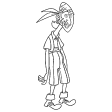 coloring page: Coloring with Pirate Bones from Jake and Pirates of Neverland