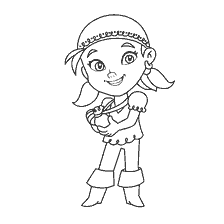 coloring page: Izzy from Jake and the Pirates of Neverland