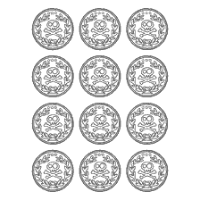 coloring page: Coloring with gold doubloons from Jake and the pirates of Neverland