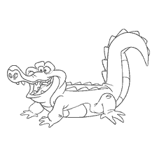 coloring page: Coloring Crocodile Tick Tak from Jake and the Pirates of Neverland