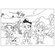 coloring page: Coloring with Jake and the Pirates of Neverland