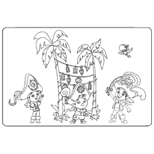 coloring page: Jake and his team at the coloring book