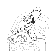 coloring page: Black and White Coloring by Captain James Hook