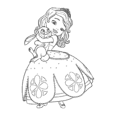 pagina da colorare: Sophia il bellissimo abbracci coniglio di Clever