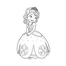 pagina da colorare: Colorazione della principessa Sofia la bella