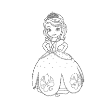 pagina da colorare: Colorazione della principessa Sofia la bella