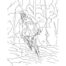 coloriage: Cycliste en cyclisme