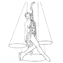 coloriage: Les patineurs &agrave; colorier dans un mouvement dynamique