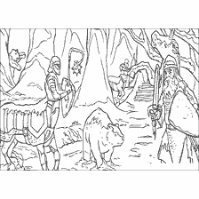 coloring page: Coloring Chronicles of Narnia: Lion, Witch and Wardrobe, Ice Figures