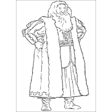 coloring page: Coloring of Santa Claus from the Chronicles of Narnia