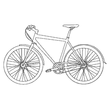 coloring page: Bike drawing for coloring